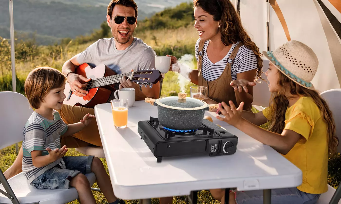 iMounTEK 3300W Portable Butane Gas Stove with Piezo Ignition and 8000BTU Burner