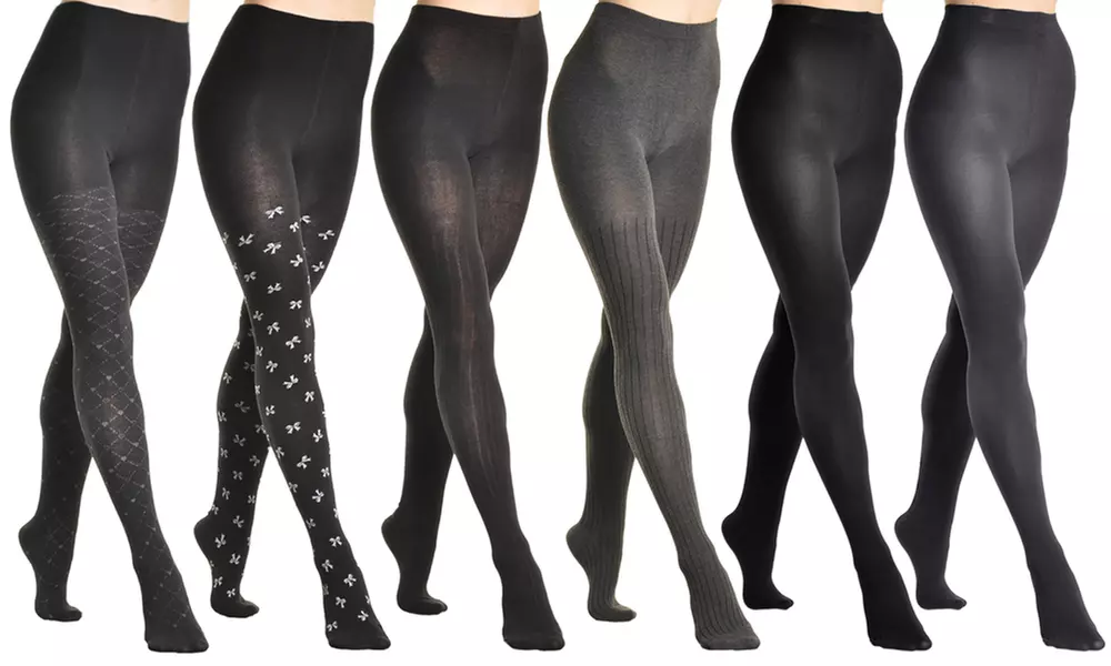 6-Pack Footed Sweater Tights - Second Medium