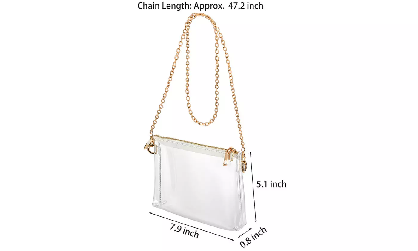 Women Clear Crossbody Purse Bag Stadium Approved Tote Bag for Work Concert Sport
