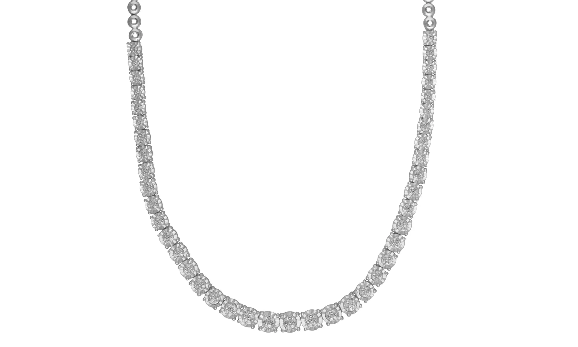 0.35 Carat Diamond Sterling Silver Miracle Plated Necklace Jewelry for Women Mom - Primary Image