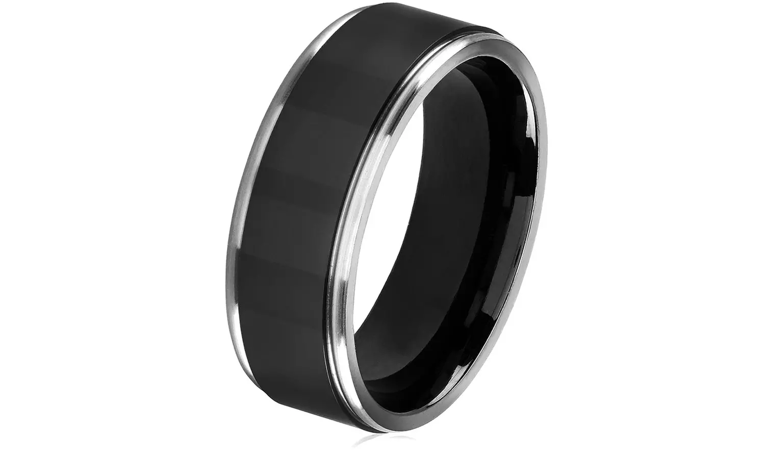 Men's Black Plated Titanium Bands - Primary Image
