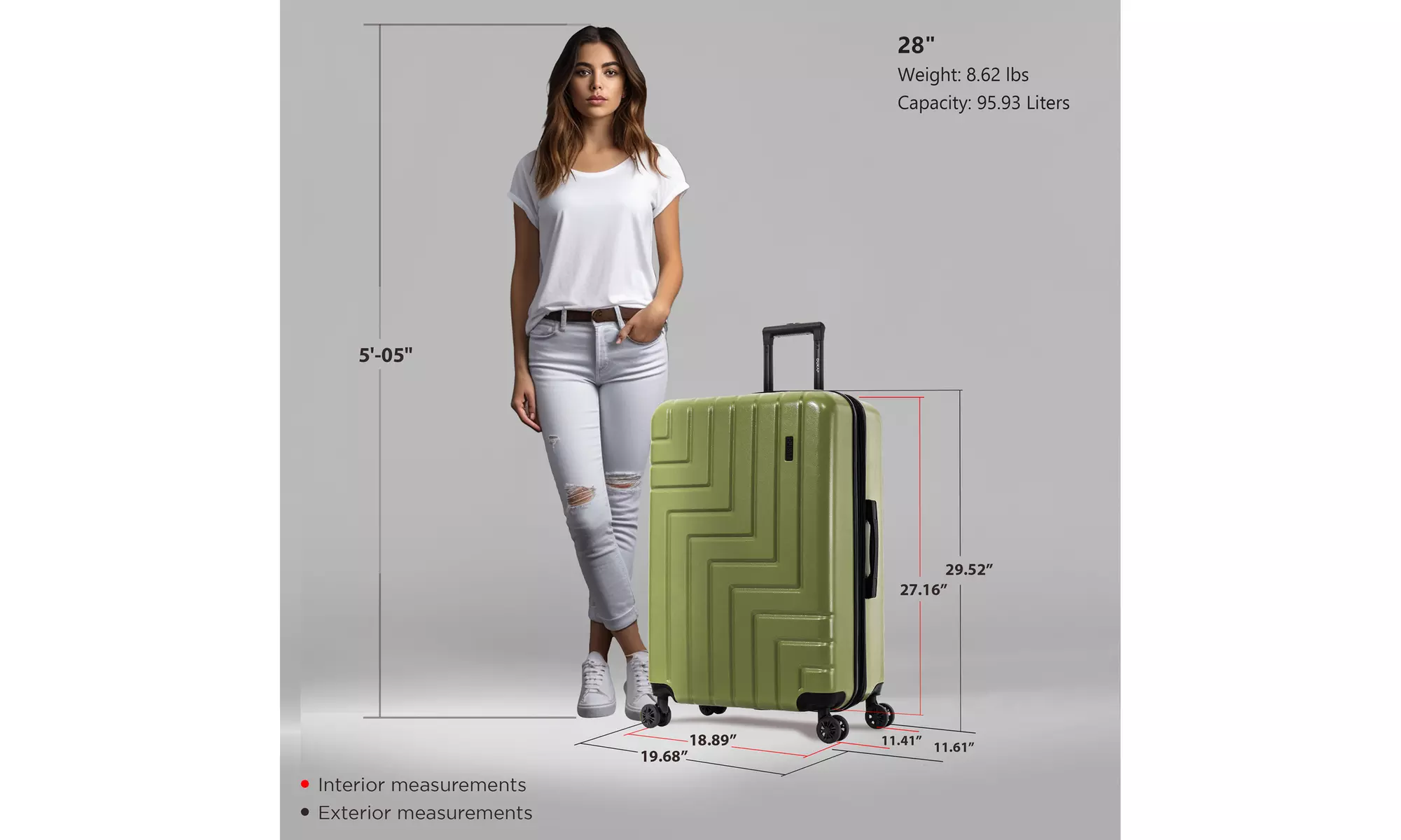DUKAP Zahav Lightweight Hardside Spinner Luggage