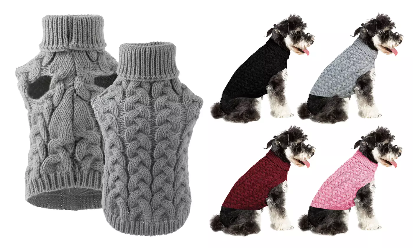 Pet Dog Puppy Knit Sweater Jumper Clothes Cat Knitwear Costume Coat Apparel