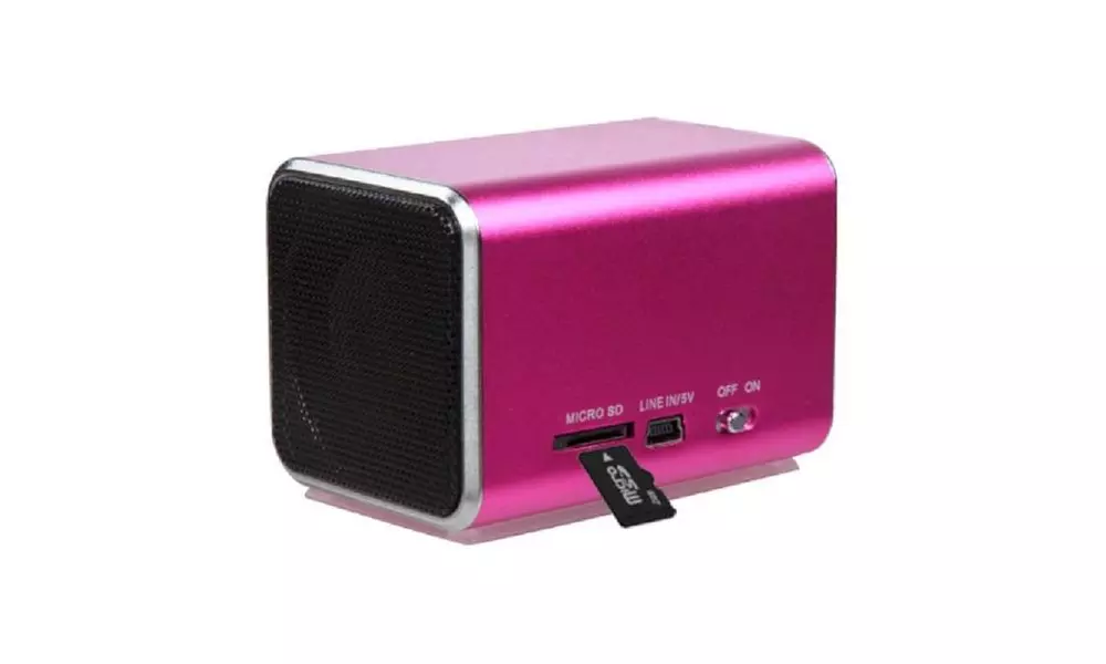 Insten Hot Pink Speakers For Pc/ Ipod Mp3 Player/ Cell Phone - Primary Image
