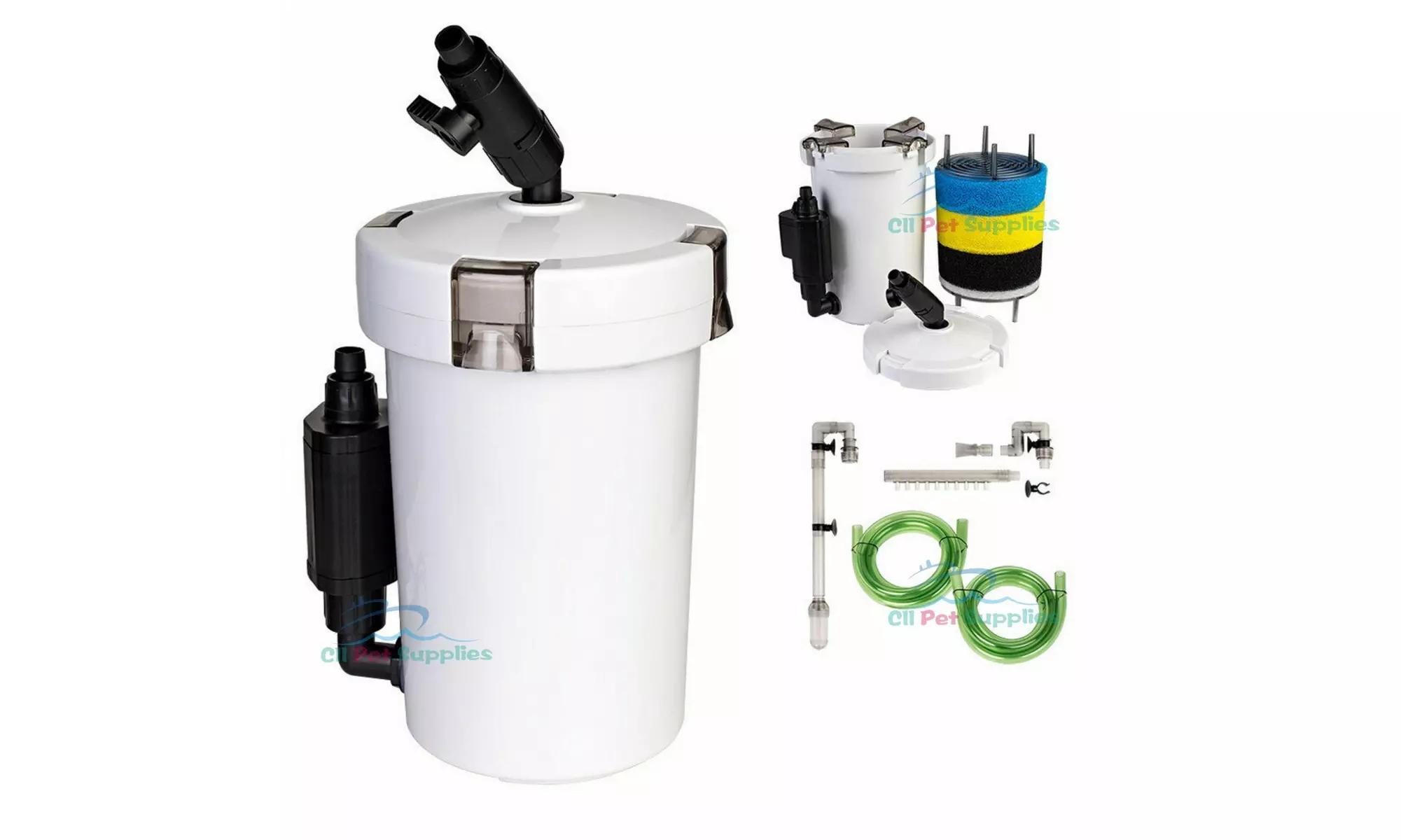 Mini External Canister Filter (L) Table Top Nano Fresh/Salt Aquarium SUNSUN 603B - Primary Image