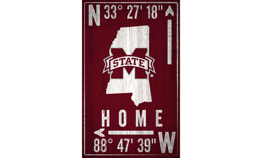 Image 25: Fan Creations NCAA Team Coordinates Sign