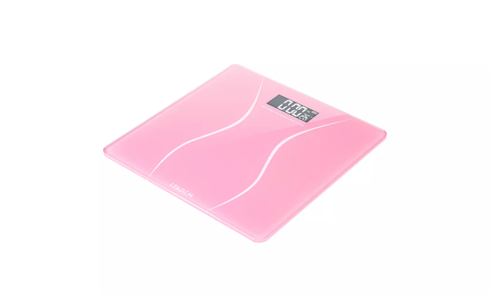 LEADZM 180Kg Slim Waist Pattern Digital Personal Scale Pink - Second Medium
