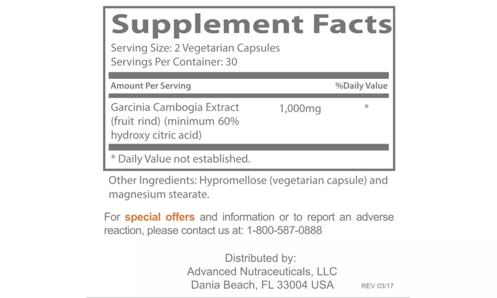 1- or 3-Pack Ultimate Garcinia Dual-Action Fat Burner Supplement 