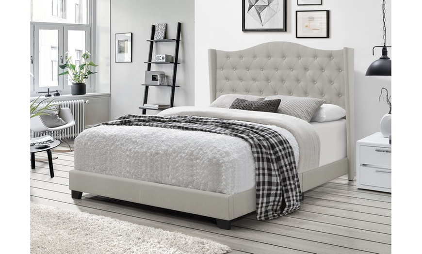 Alesha Modern And Contemporary Fabric Upholstered Bed Full Queen And