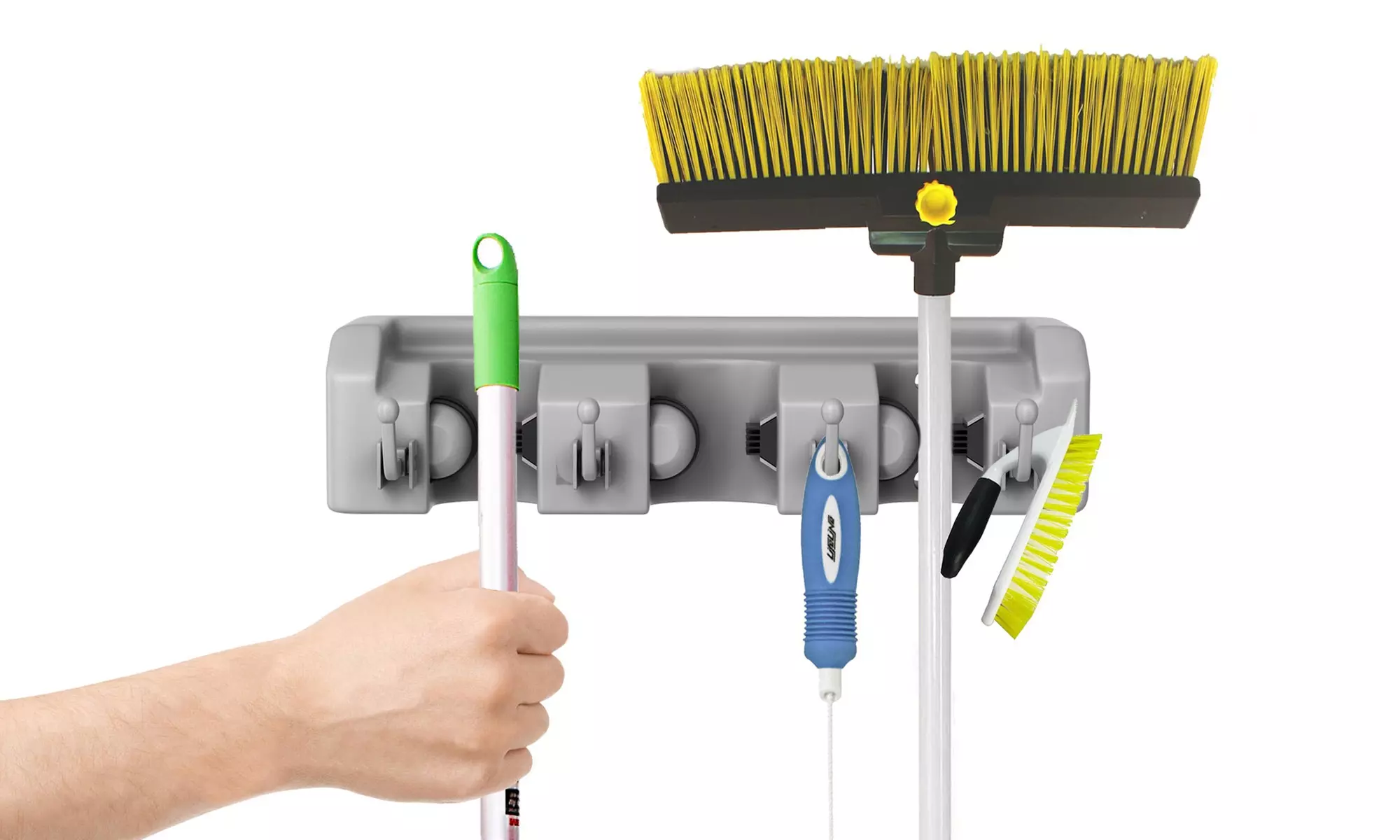 Tool Holder with Hooks- Wall Mounted Organizer for Garage