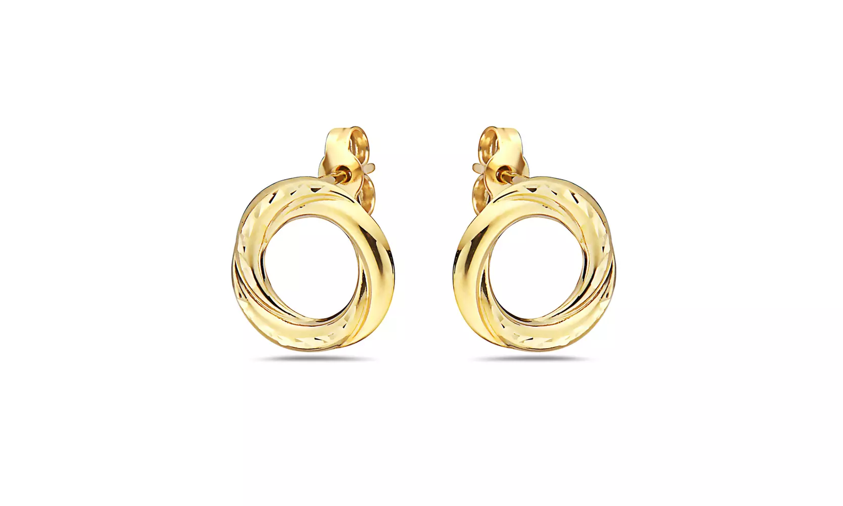 14K Solid gold Love Knot stud earrings