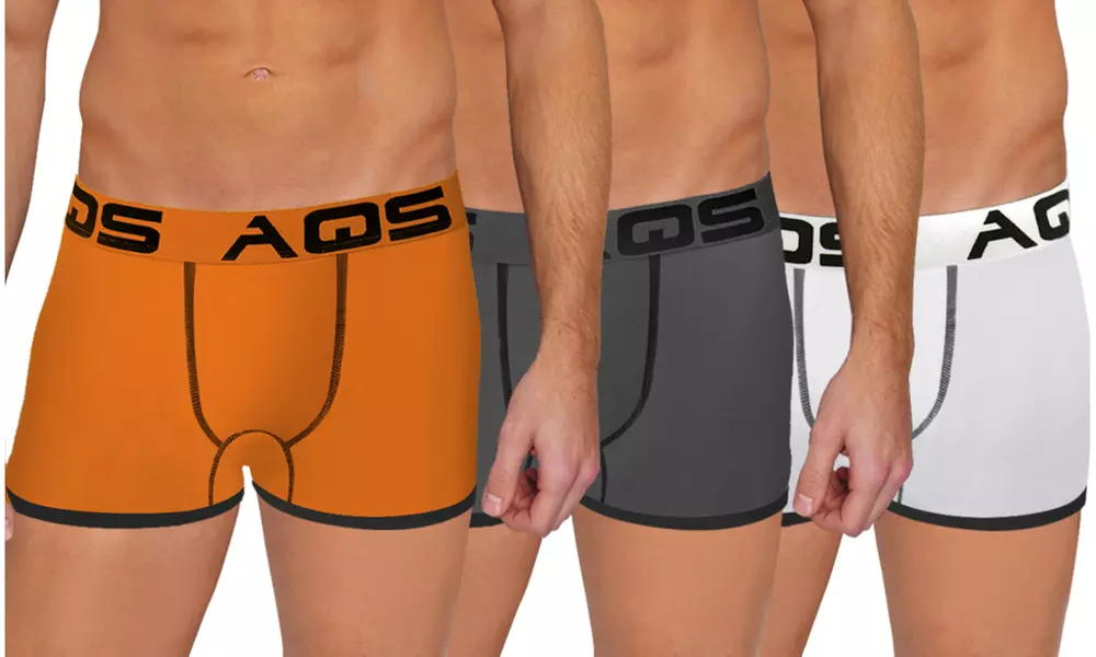 3 Pack AQS Men's Fitted Boxer Briefs