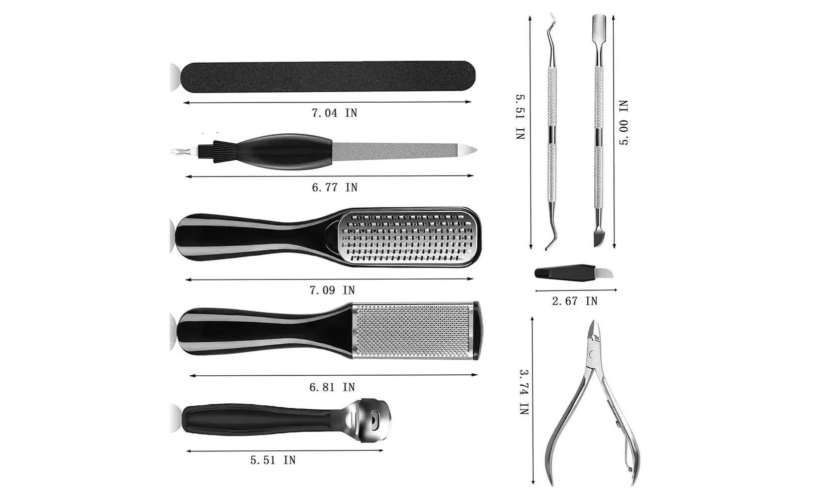 Professional Pedicure Kit 28In1 Foot Care File Set For Callus & Dead SkinRemover - Second Medium