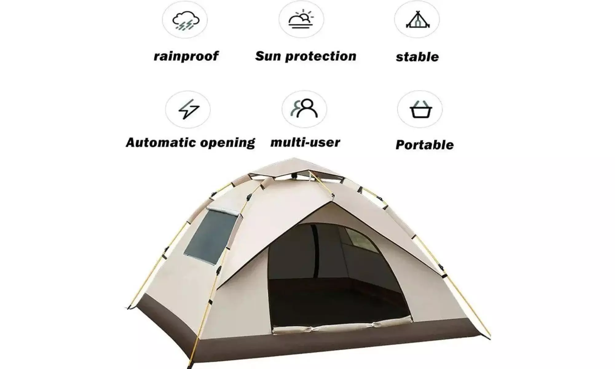 Pop Up Tent,Camping Tent for 2-4 Person Portable Waterproof 
