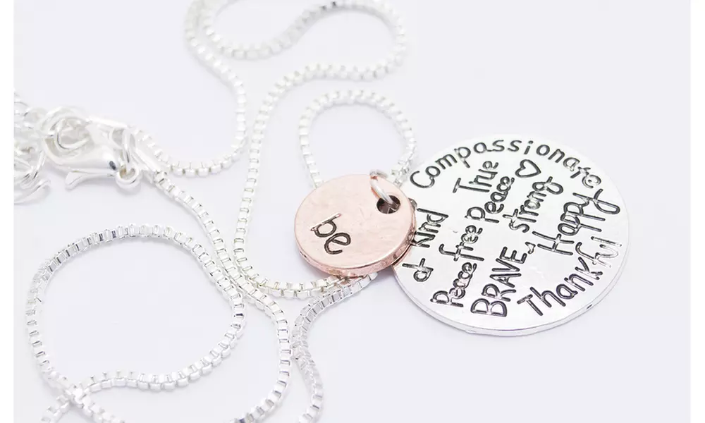 Inspirational Be Pendant in Sterling Silver - Primary Image