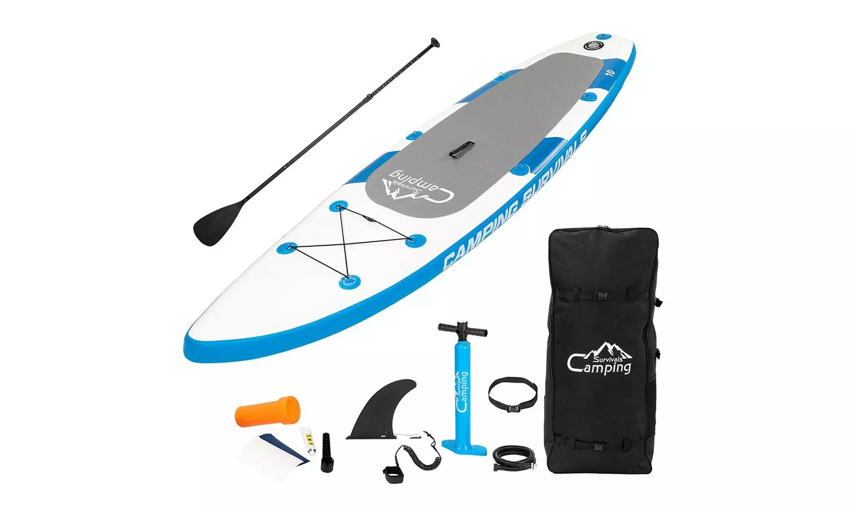Campingsurvivals 11' x32" x6" Inflatable Stand Up Paddle Board Package - Primary Image