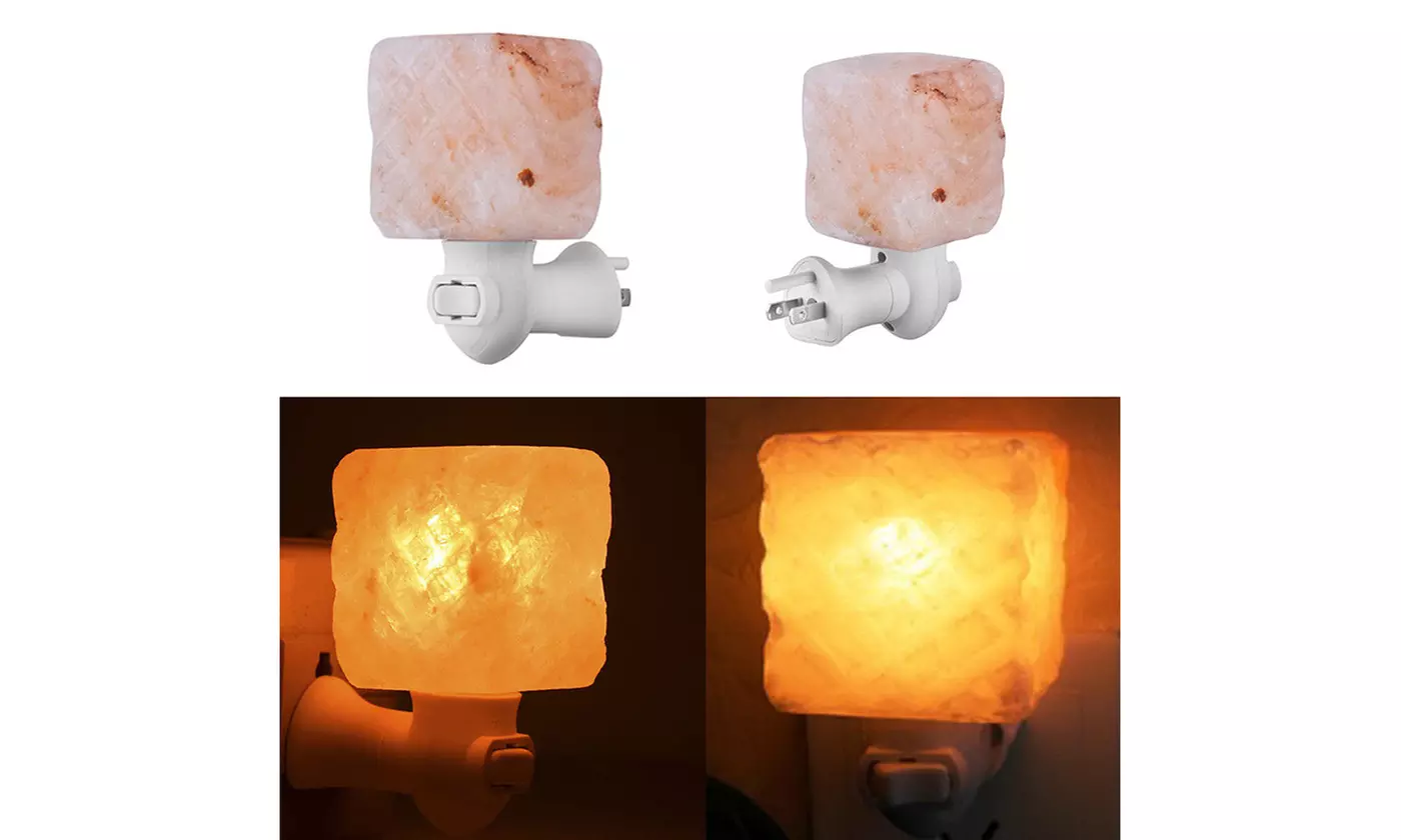 Exquisite Square Mosaic Natural Himalayan Rock Salt Wall Lamp - Primary Image