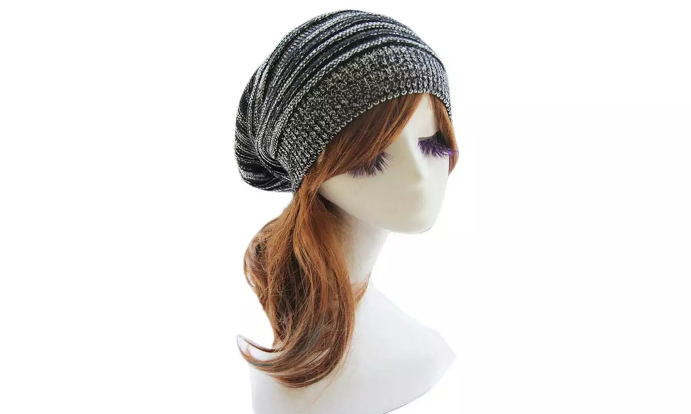 Women Winter Baggy Beanie Oversized Knitted Crochet Ski Hat Slouch Cap