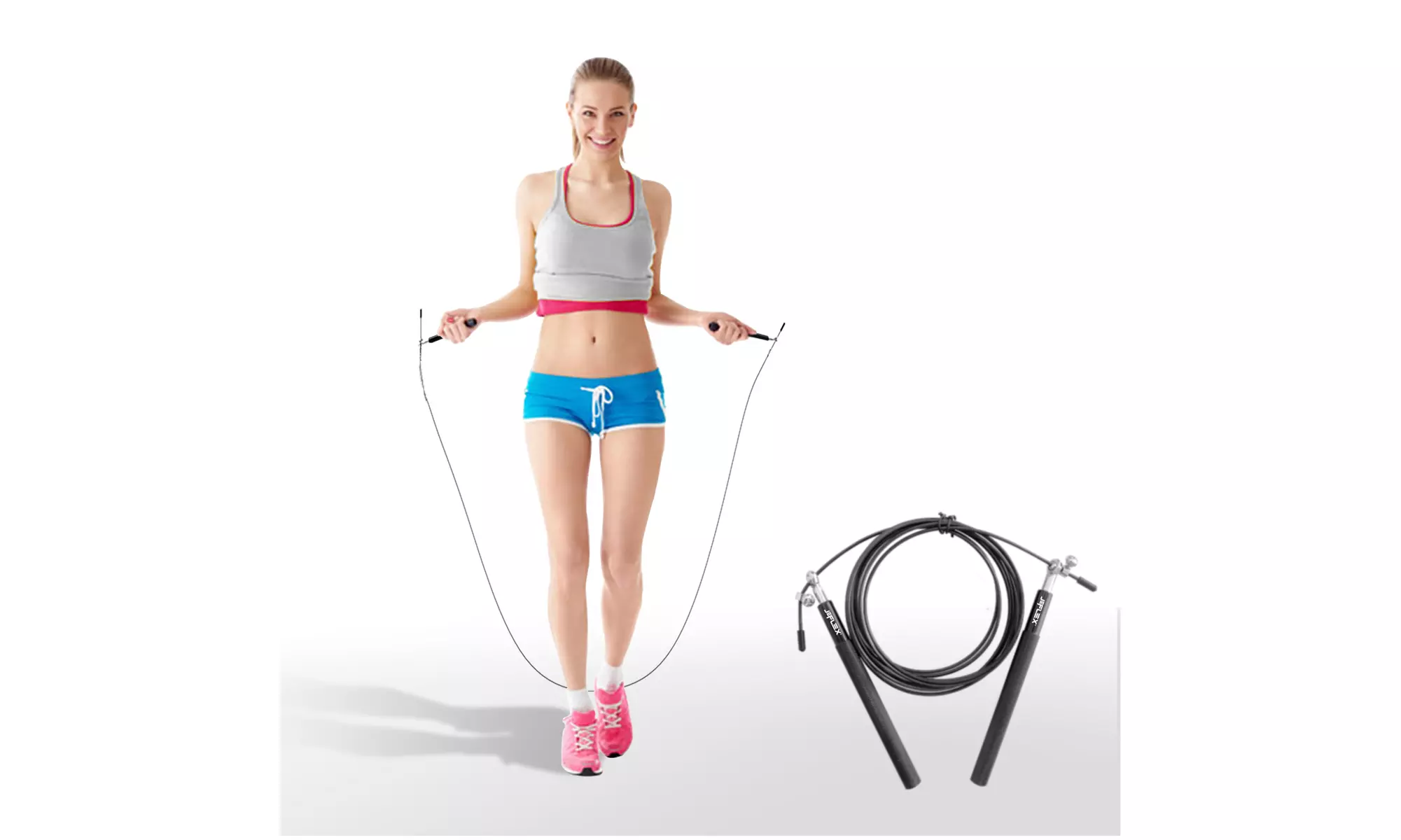 Jump Rope, Premium Quality Skipping Rope Adjustable for Exercising and Training - Second Medium