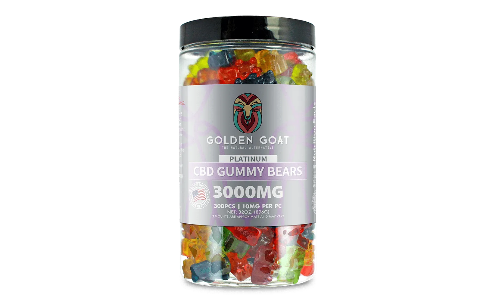 3000MG - 12,000MG Premium Grade CBD Infused Gummies by Golden Goat