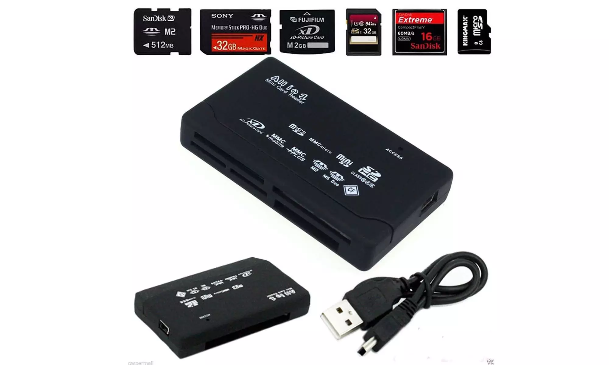 Mini 26-IN-1 USB 2.0 High Speed Memory Card Reader - Primary Image