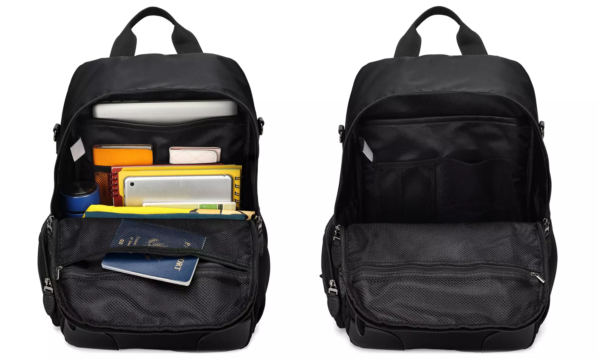ELLE Voyage 20L Twill and Vegan Leather Backpack