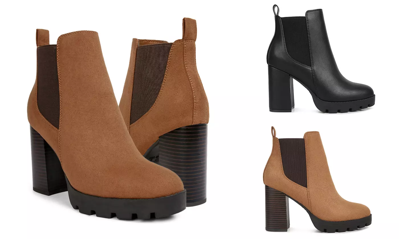 London Rag Sonia Block Heeled Chelsea Boots - Primary Image