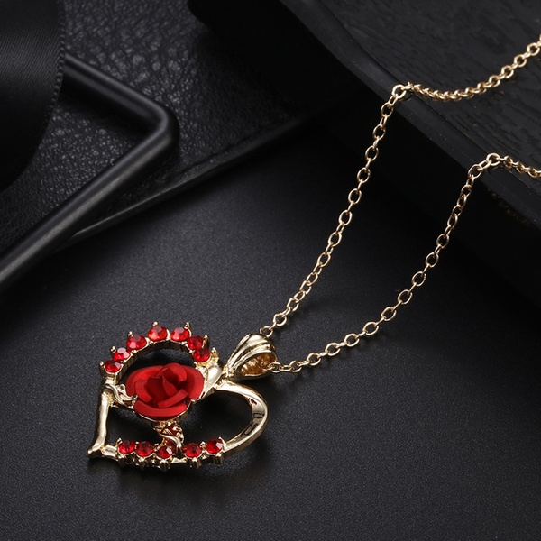 forever yours women's ruby pendant necklace