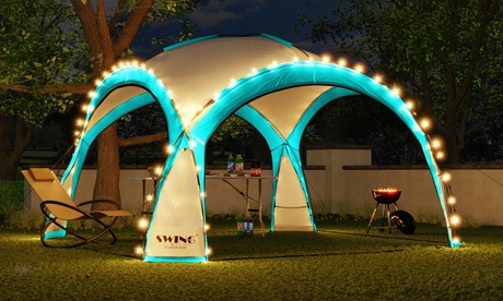 Gazebo da giardino con illuminazione a LED Swing & Harmonie disponibile in 2 colori