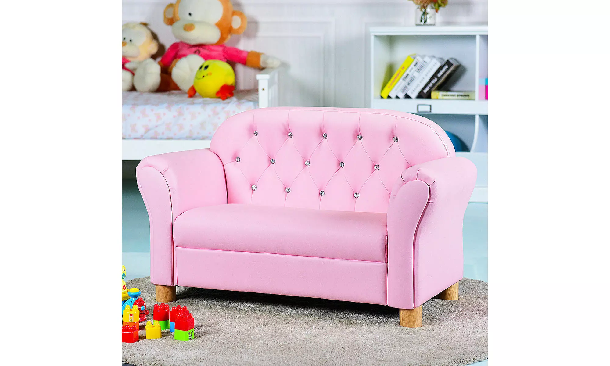 Kids Sofa Princess Armrest Chair Lounge Couch Loveseat Children Toddler Gift - Primary Image