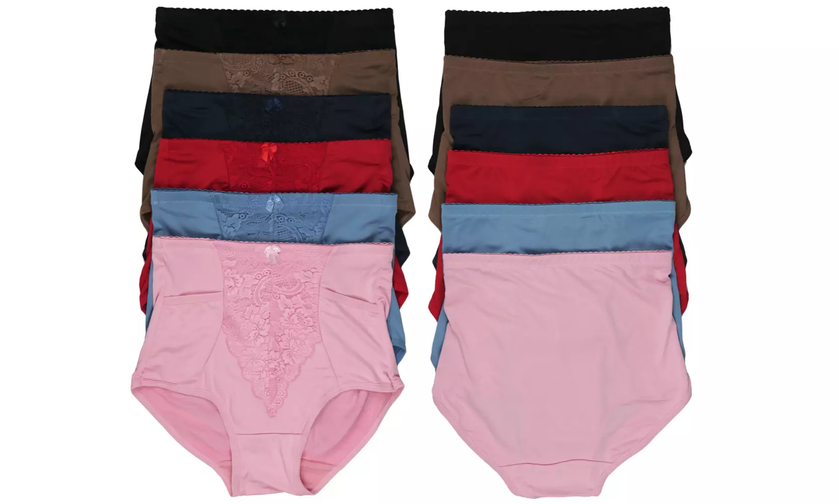 (6-Pack) High Control Girdle Panties w/ Secret Pockets - Second Medium