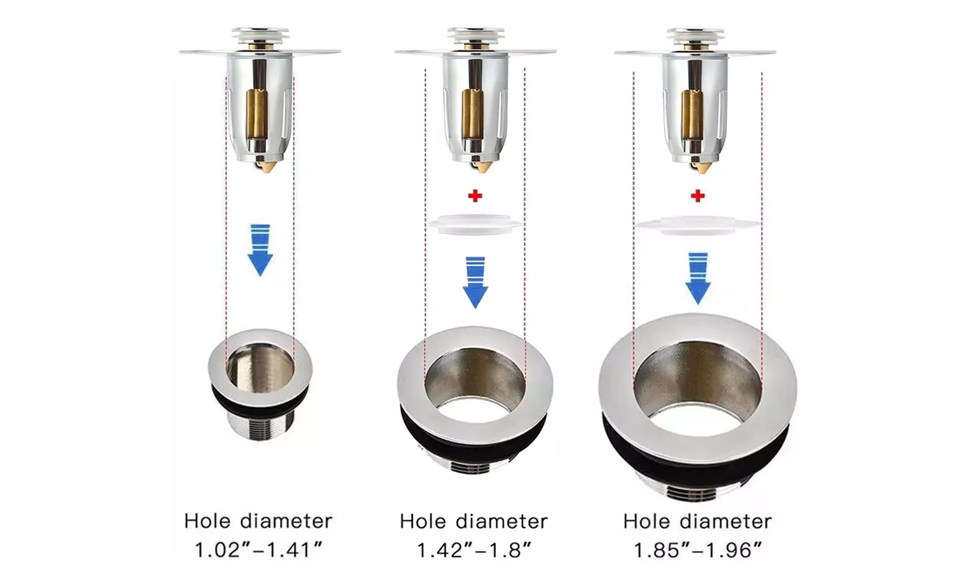 1"-1.9" Wash Basin Bounce Drain Filter Drain Stopper