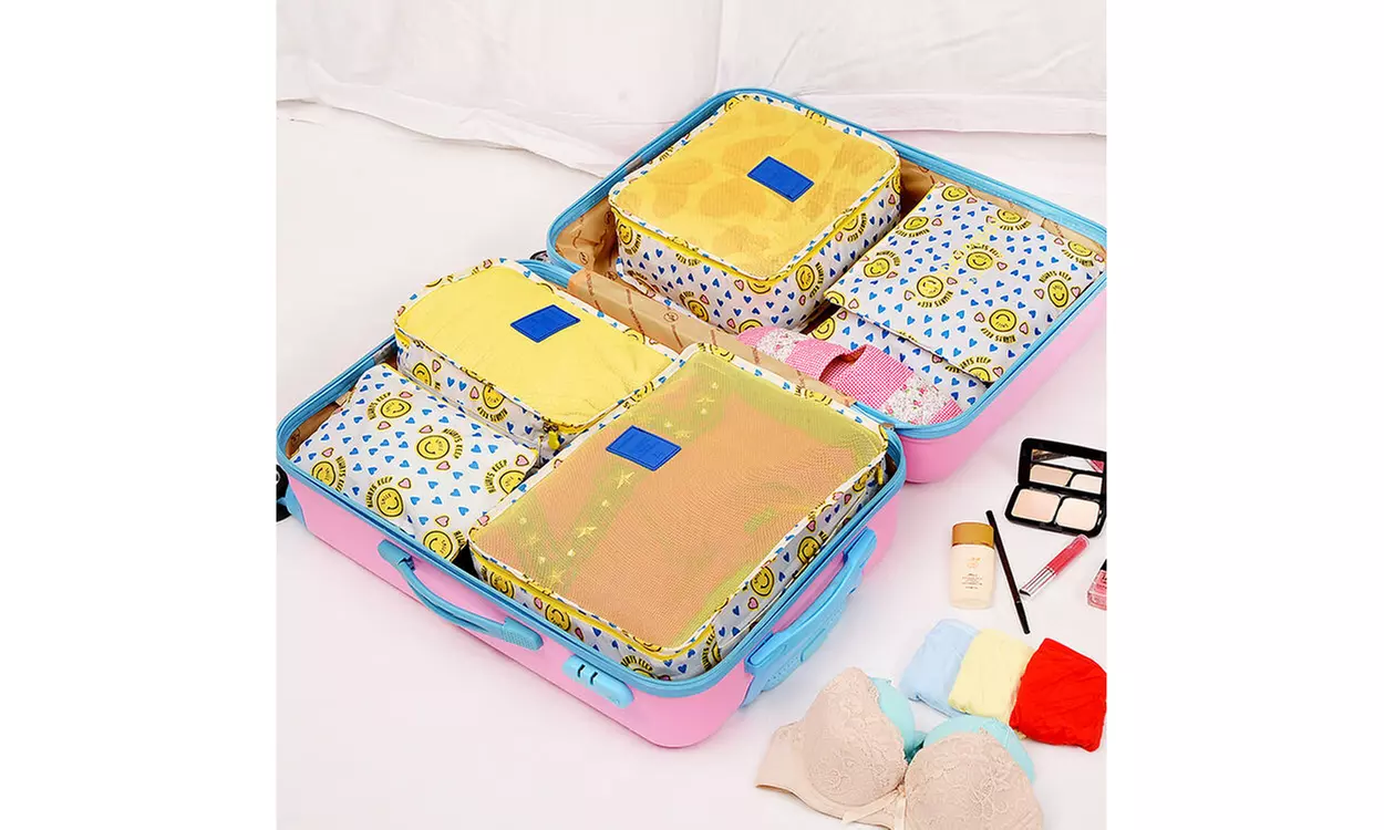 9Pcs Waterproof Clothes Storage Bags Packing Cube Travel Luggage Organizer Pouch