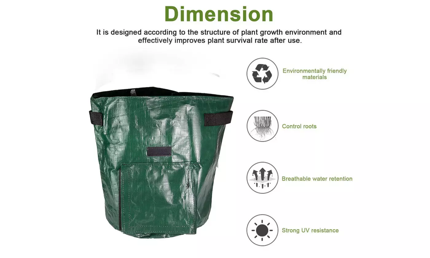 7/10 Gallon Potato Grow Bags Side Window Vegetable Grow Bags
