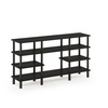 Image 5: Furinno Turn-N-Tube 4-Tier Multipurpose Wide Shelf, Espresso/Black