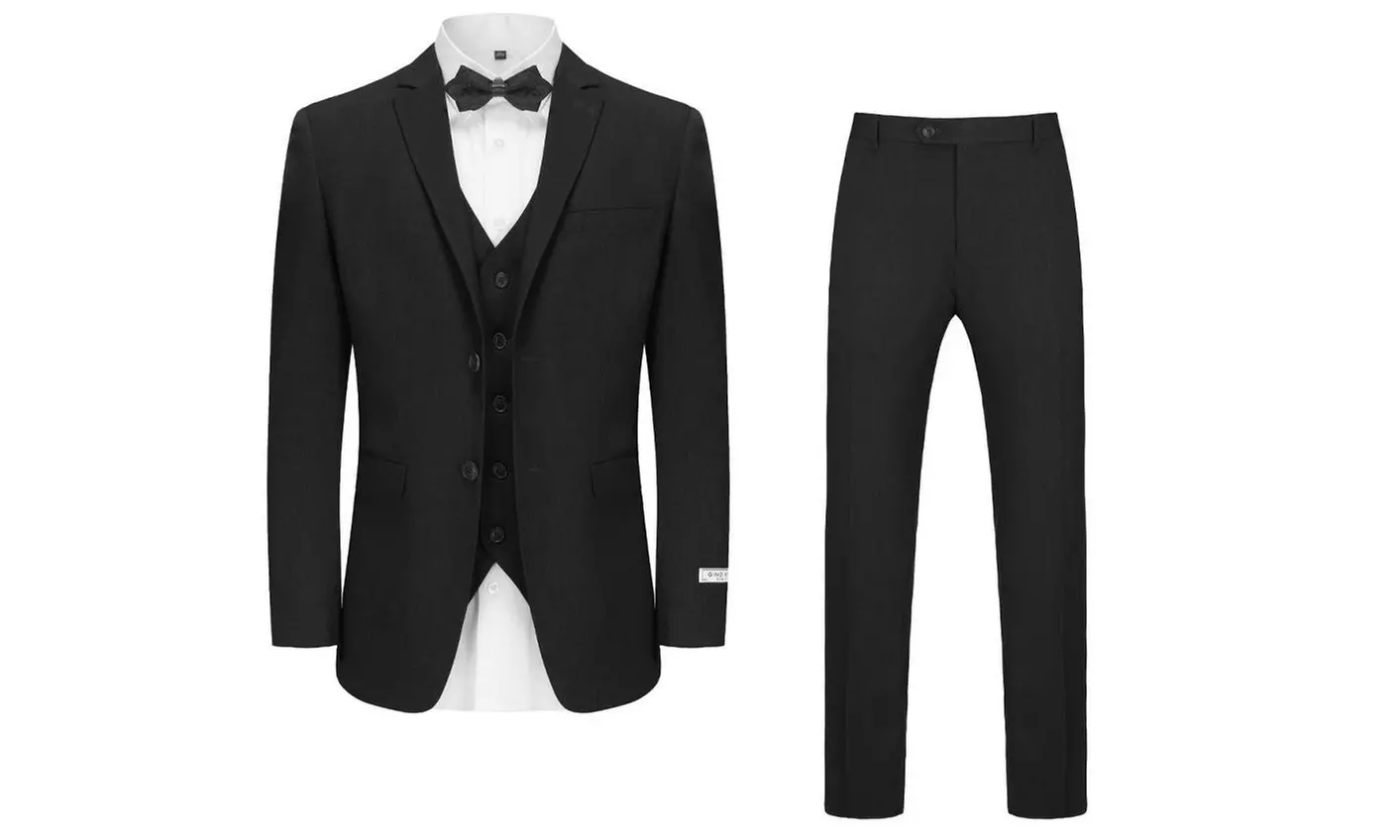 Men's Skinny Fit 3-Piece Suit (Black, Blue, Charcoal, Grey, Hunter Green)