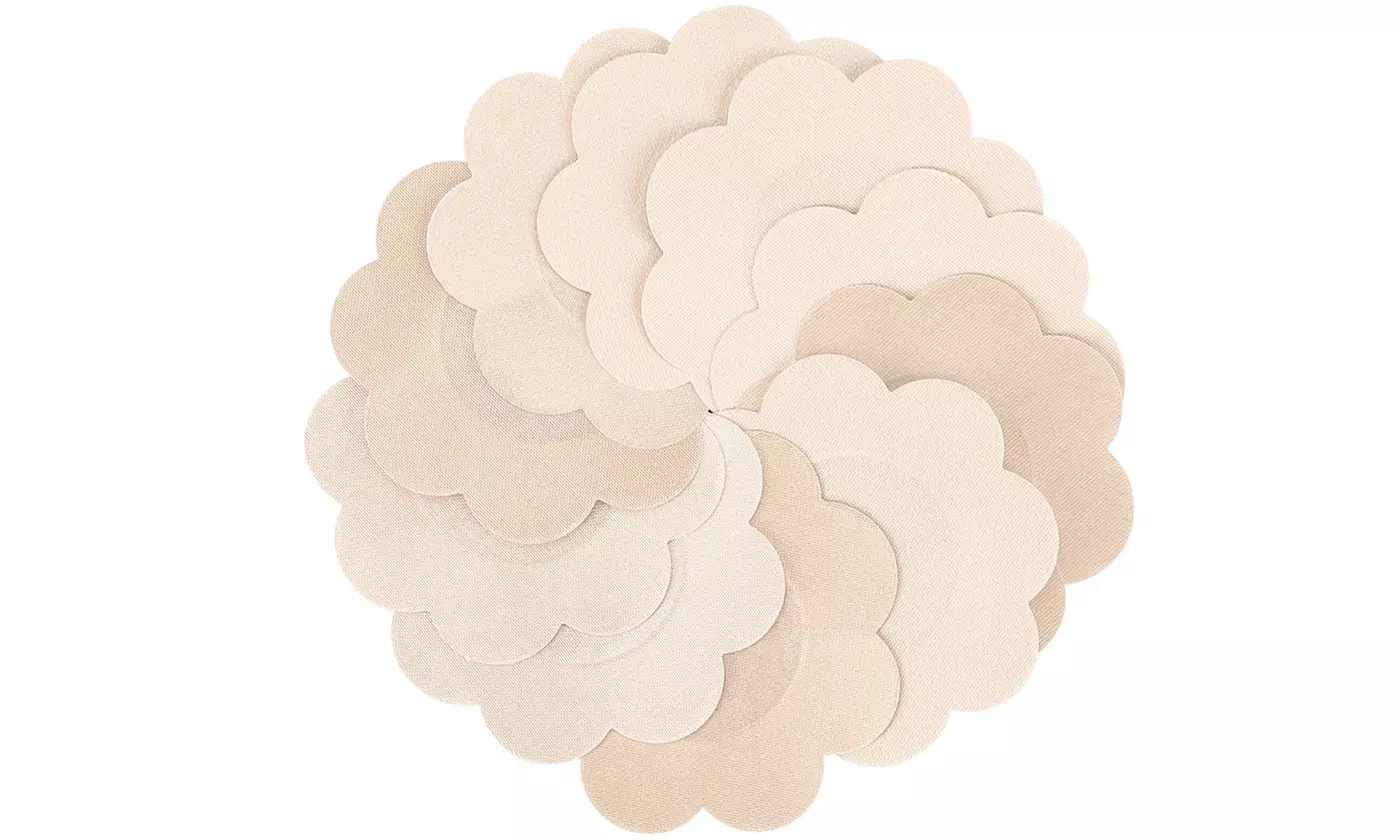 10 Pack Women's Reusable Adhesive Silicone Bra Pasties - Second Medium