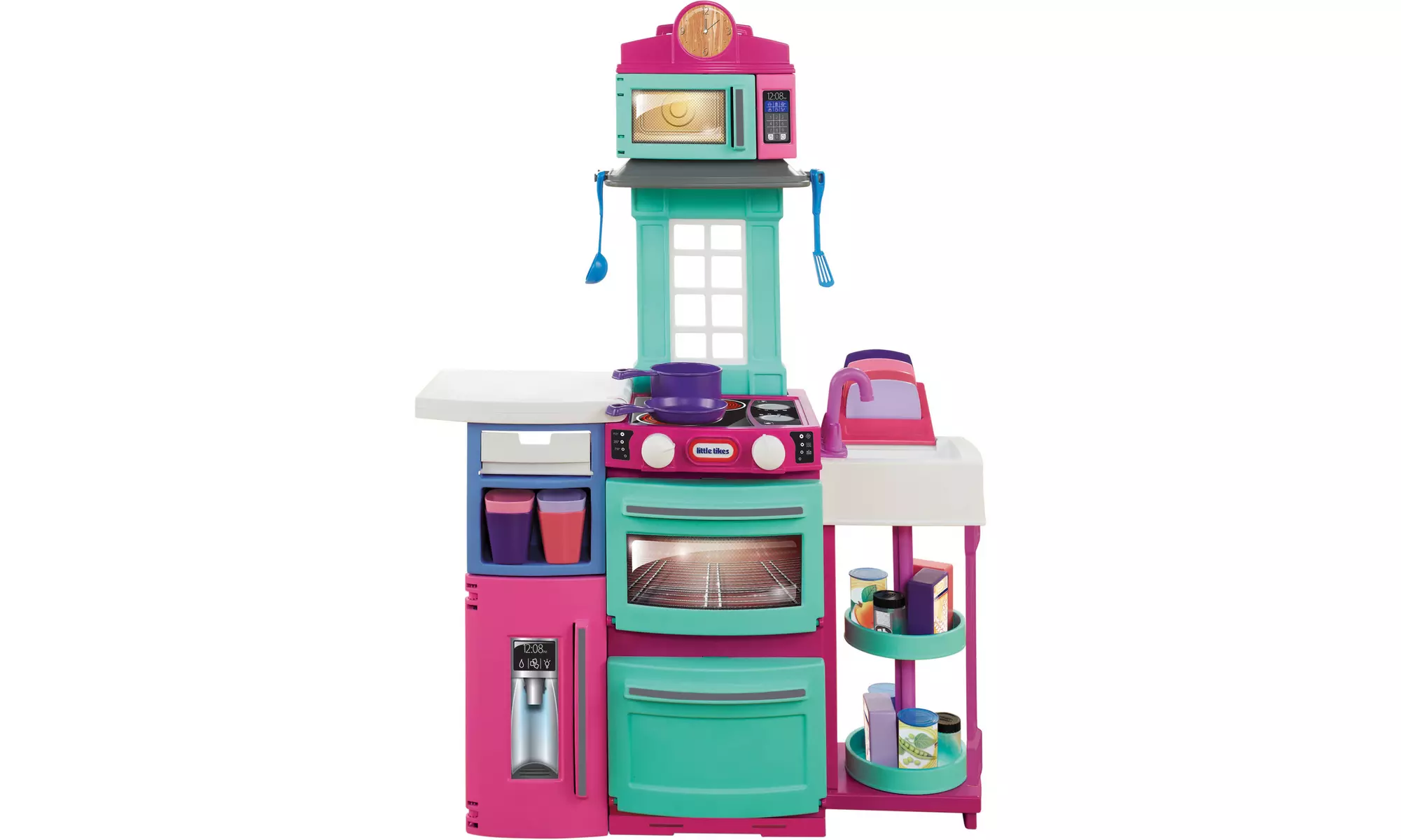 Little Tikes Cook 'n Store Kitchen, Pink with 32-piece Accessory Set - Primary Image
