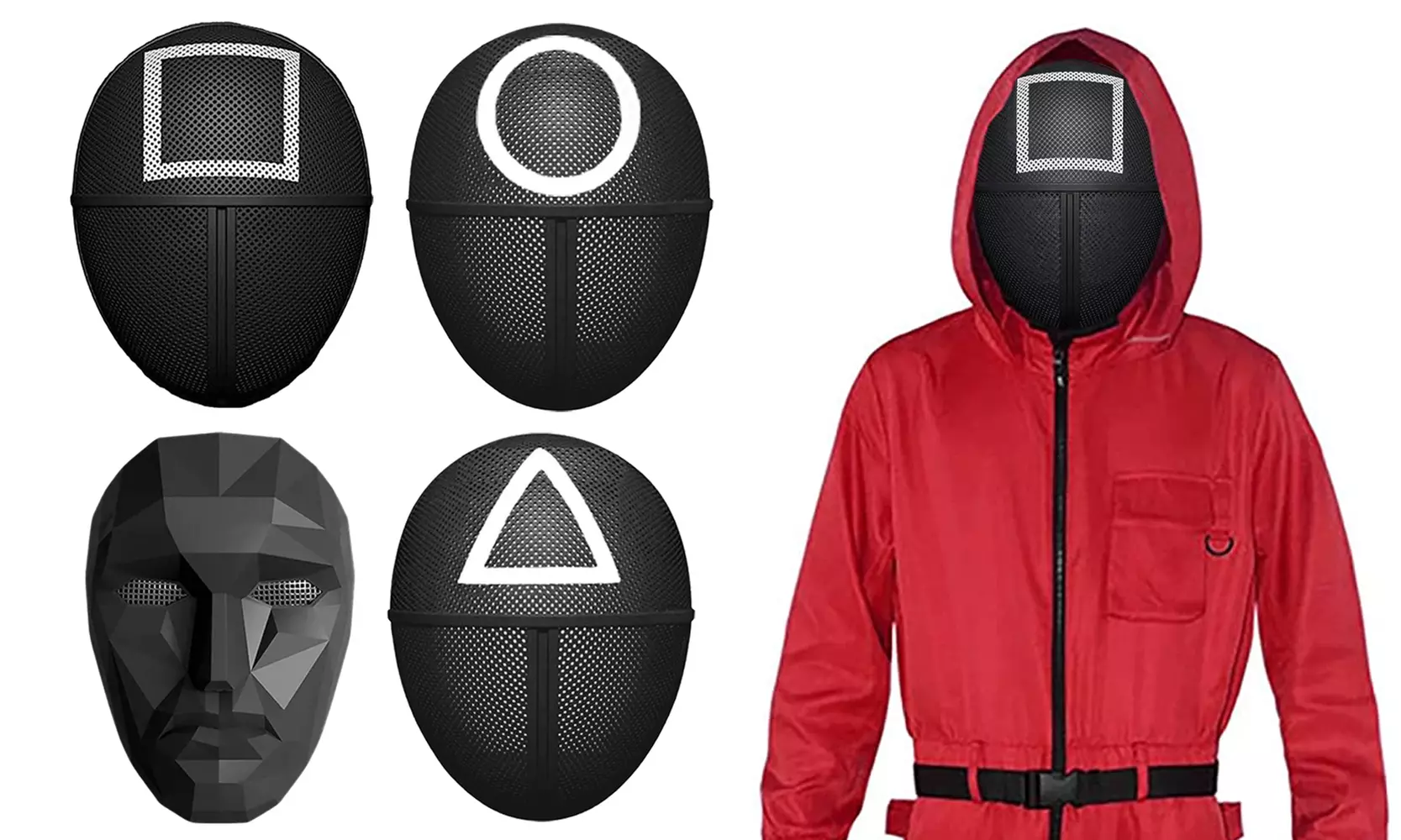 Squid Game Cosplay Masquerade Party Face Masks - Primary Image