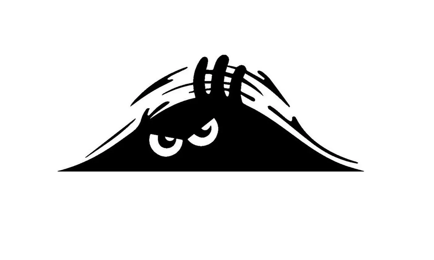 Peeking Monster Eye Truck Car Stickers Window Bumper Windshield Laptop Decal - Primary Image