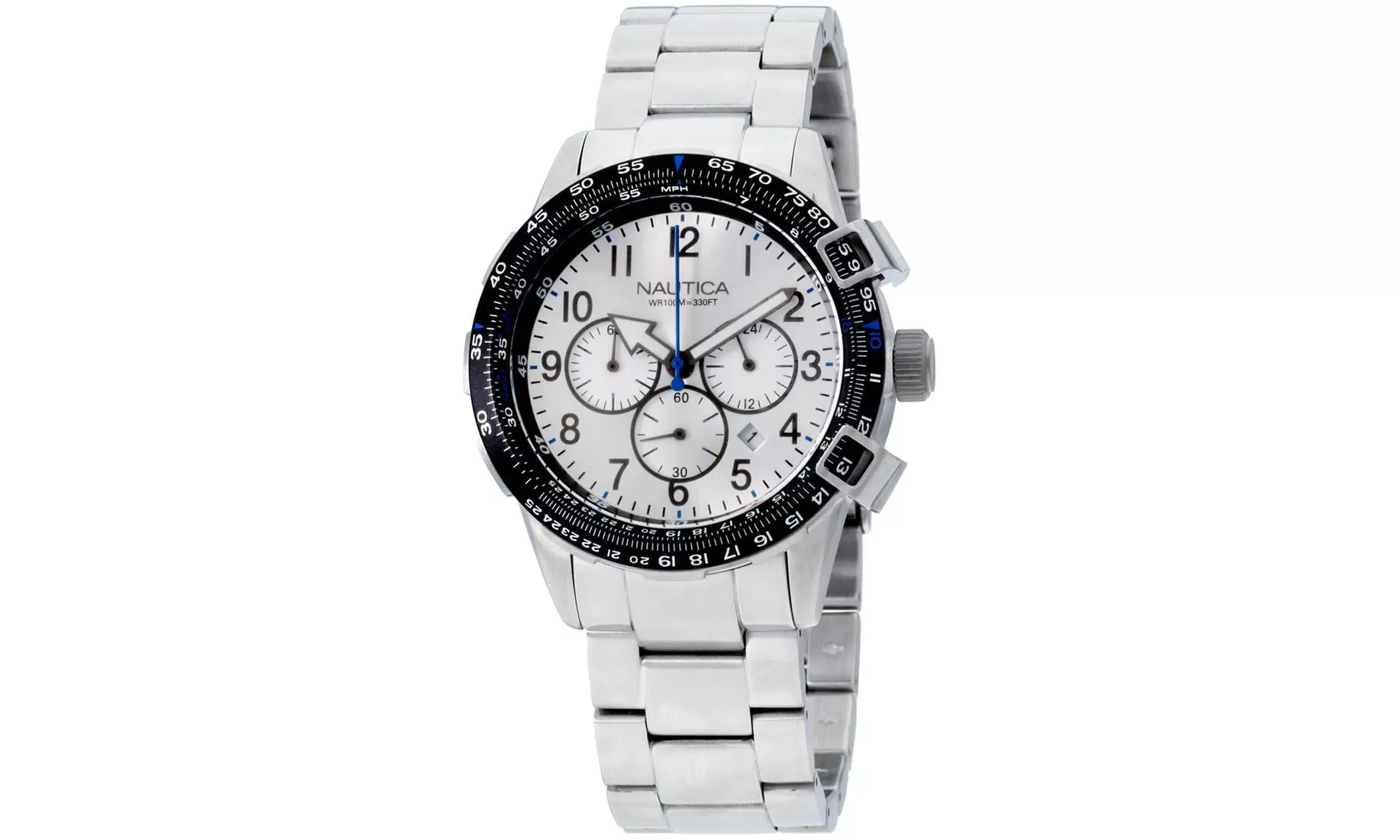 Nautica BFC 44 Silver Dial Stainless Steel Men's Watch A24006G - Primary Image