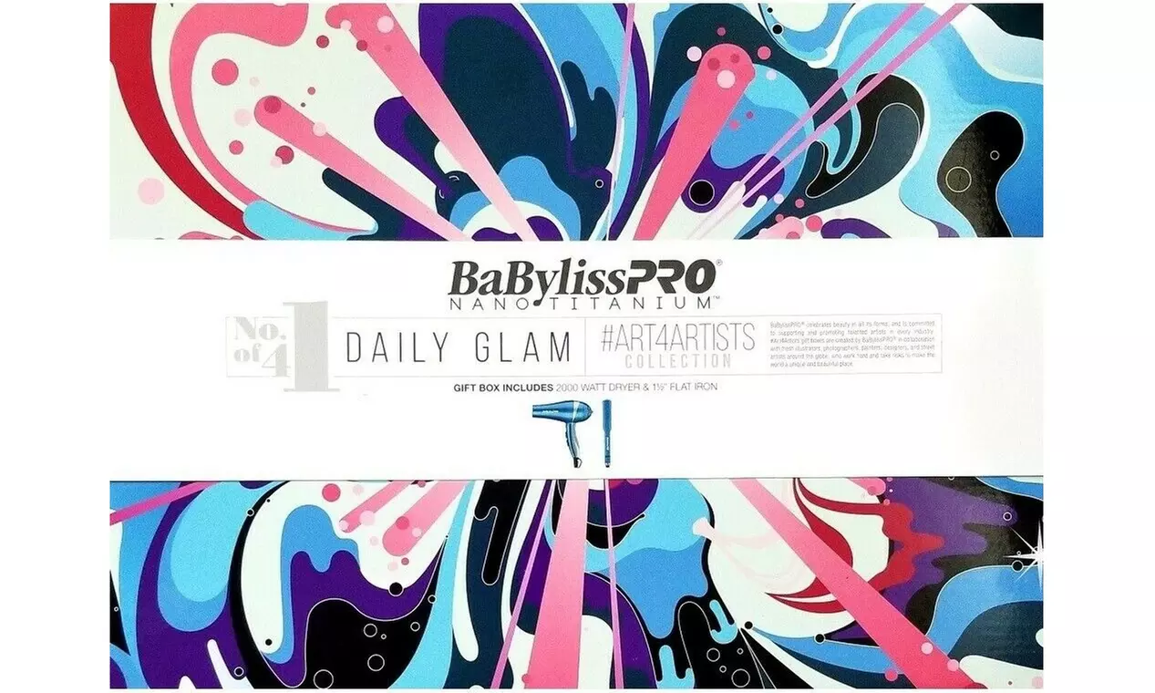 Babyliss PRO Nano Titanium 2000W Dryer & 1 1/2" Ultra-Thin Straightener Combo - Primary Image