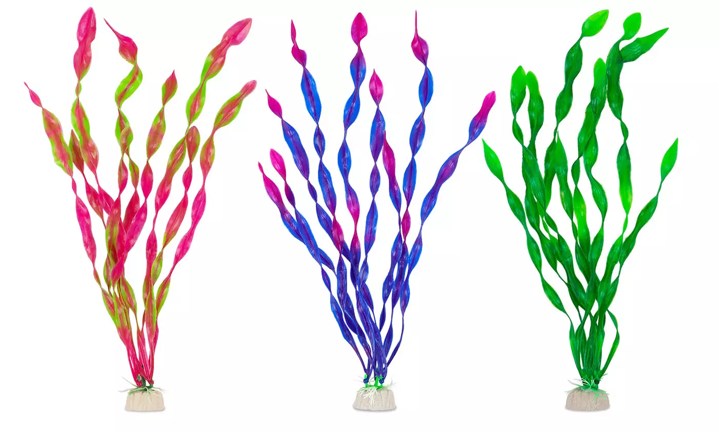 10 Pack Artificial Water Plants Plastic Fish Tank Aquarium Decorative Seaweed - Primary Image