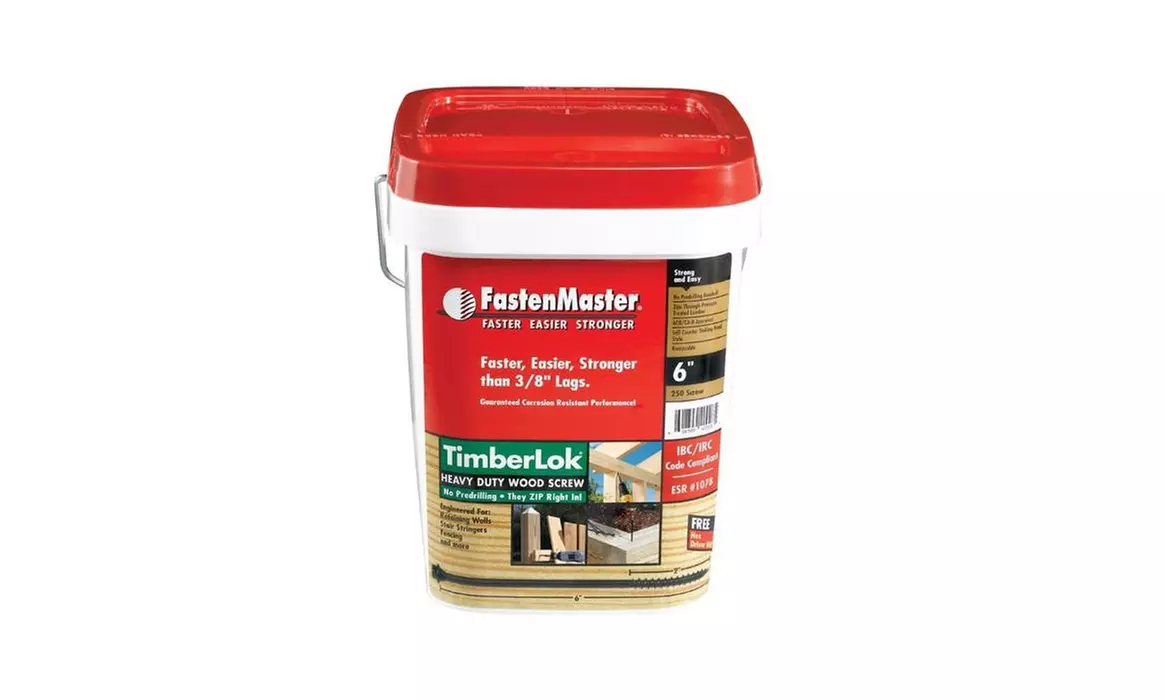 Fastenmaster FMTLOK06-250 Timberlok Wood Screw 6", Black - Primary Image