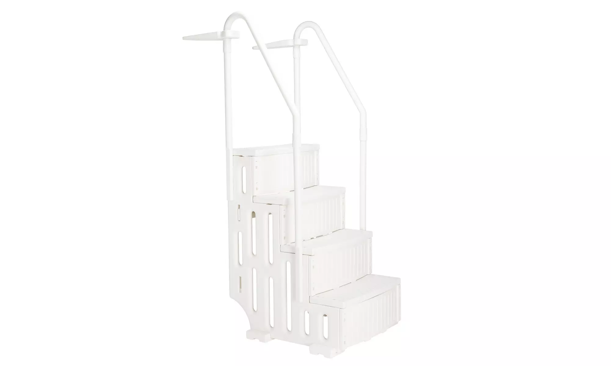 Easy Incline Above Ground In Pool Swimming Ladder, White - Second Medium