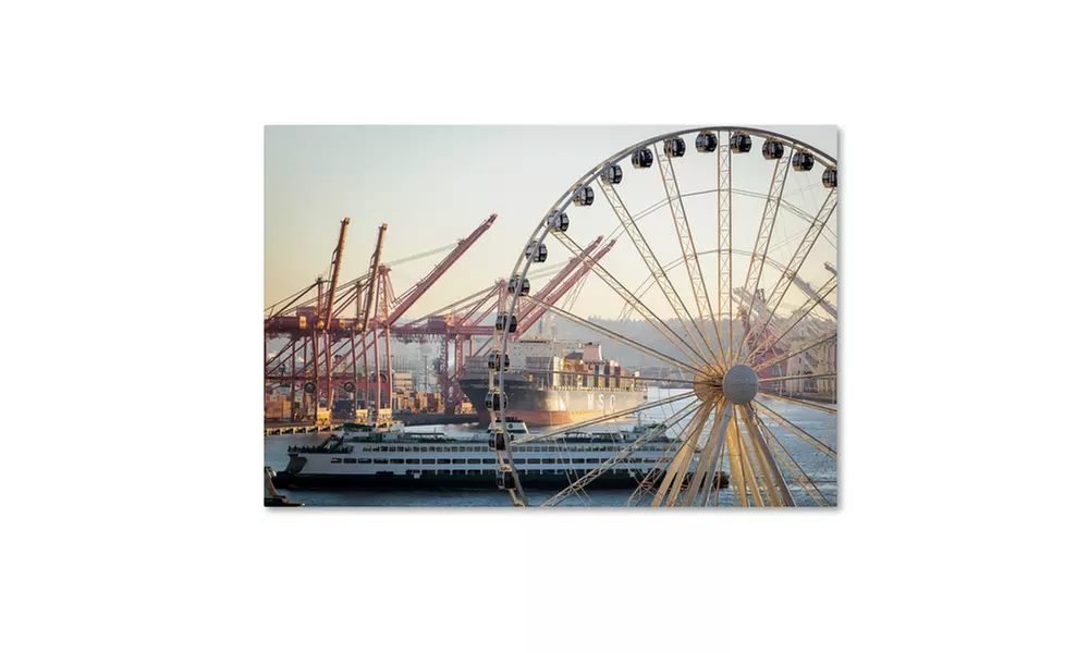 Yale Gurney 'Seattle's Industry' Canvas Art - Primary Image