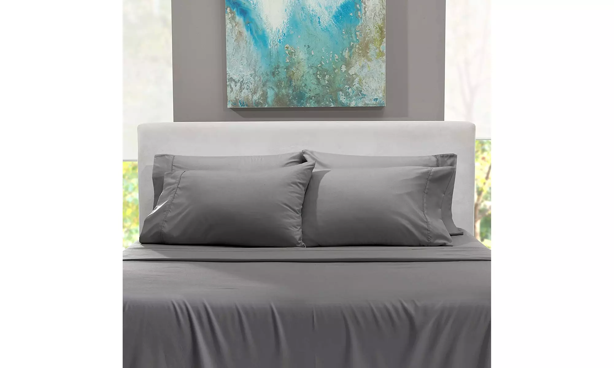 Hearth & Harbor Extra Deep Pocket Sheet Set - Microfiber Bed Sheets - 24" Depth
