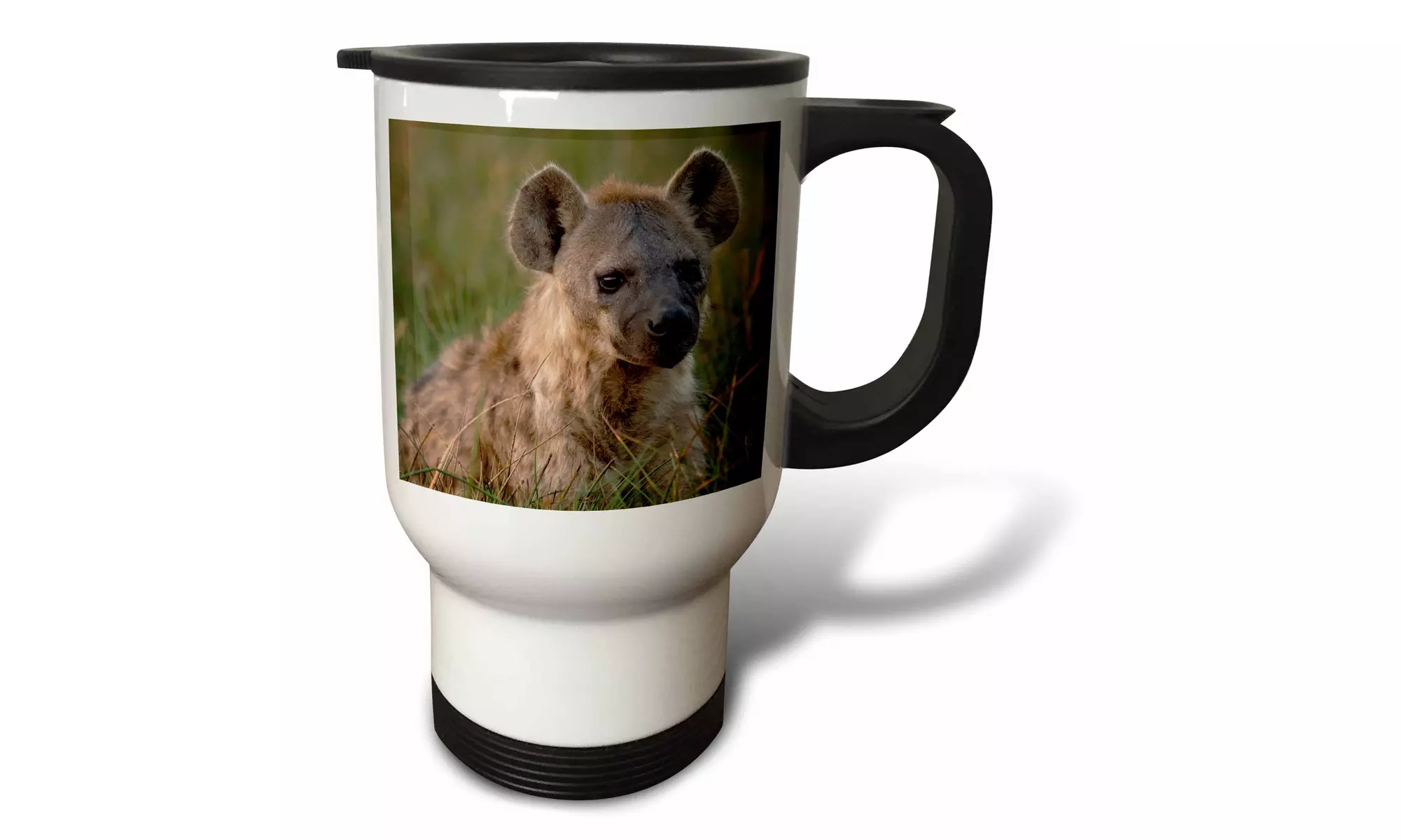  Travel Mug Spotted hyena, Chiefs Island, Okavango Delta. BOTSWANA-AF05 POX0259 - Primary Image