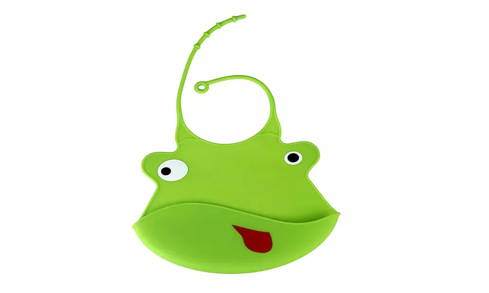 Silicone Baby Feeding Bib with Crumb Catcher Pocket - Second Medium