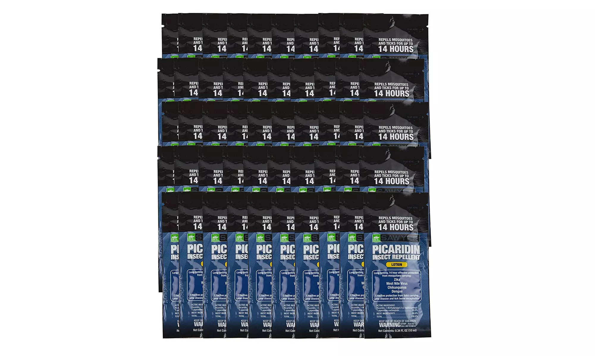 Sawyer Products Premium Insect Repellent with 20% Picaridin, 50-Pack - Second Medium